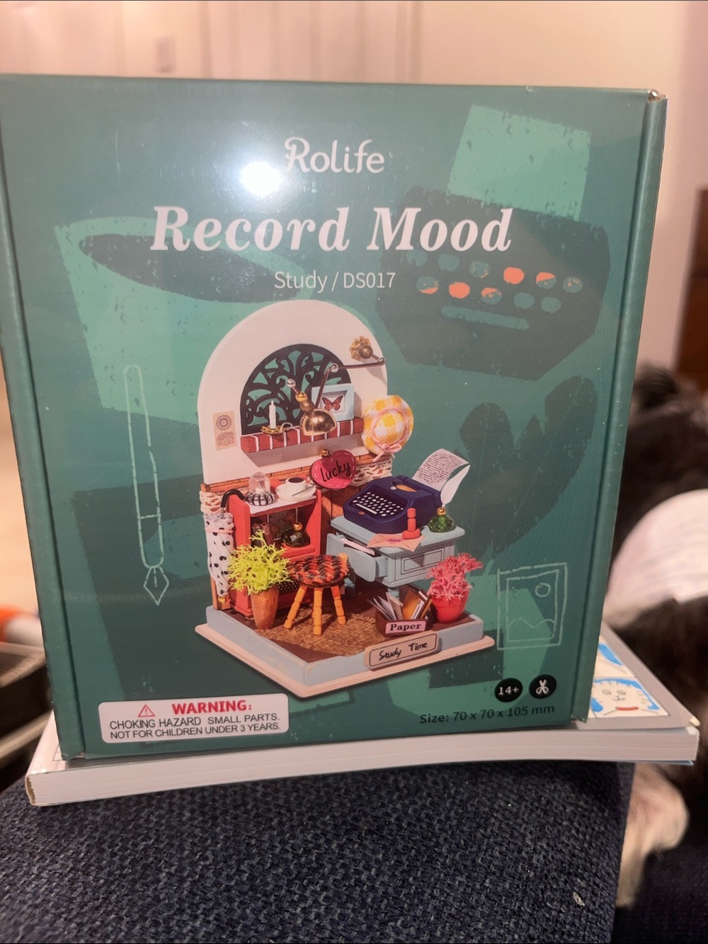 Rolife Record Mood Miniature Room Decor - Teal